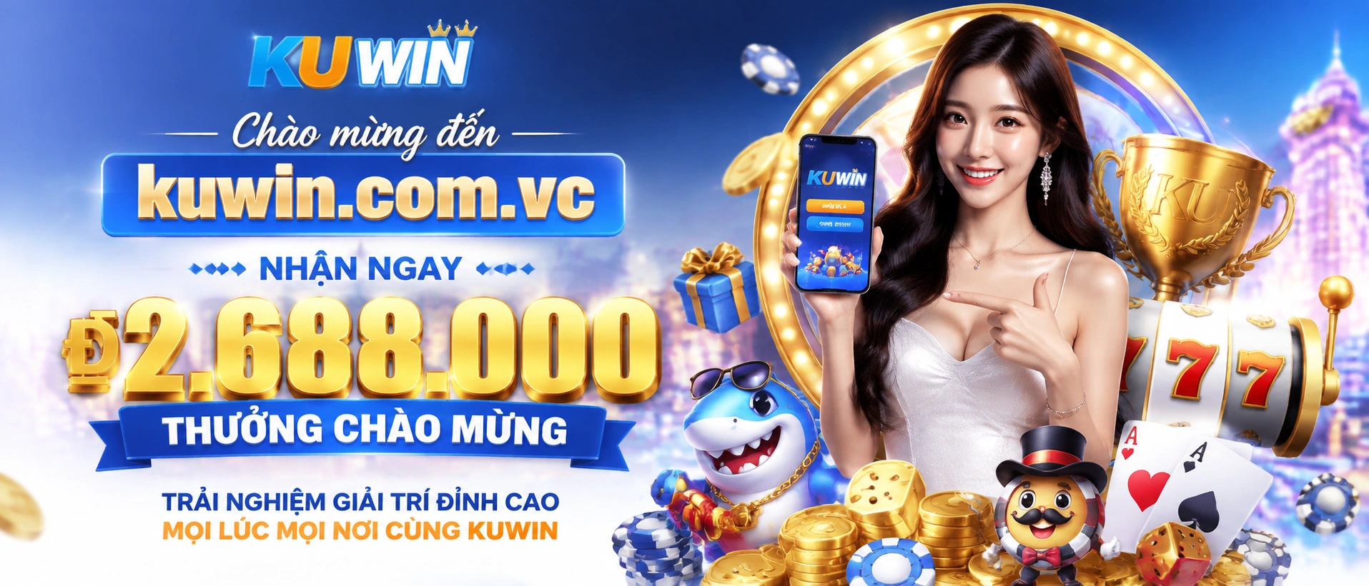 KUWIN giao diện trang chủ giải trí online