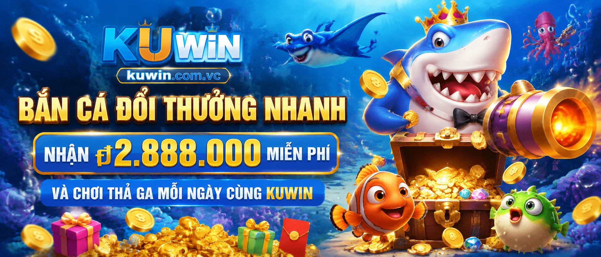 KUWIN Bắn Cá phòng game theo chủ đề đại dương