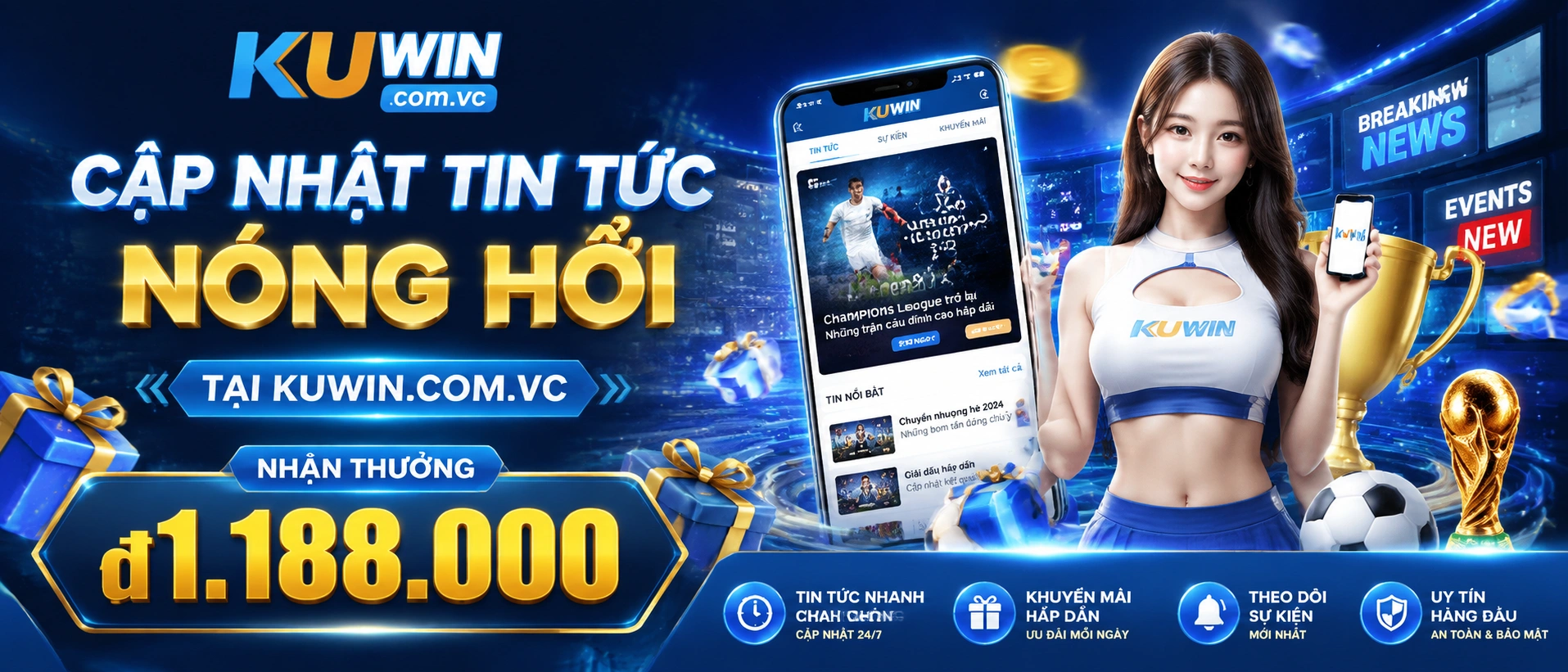 Banner tin tức KUWIN tháng 8/2026 về ưu đãi tân thủ